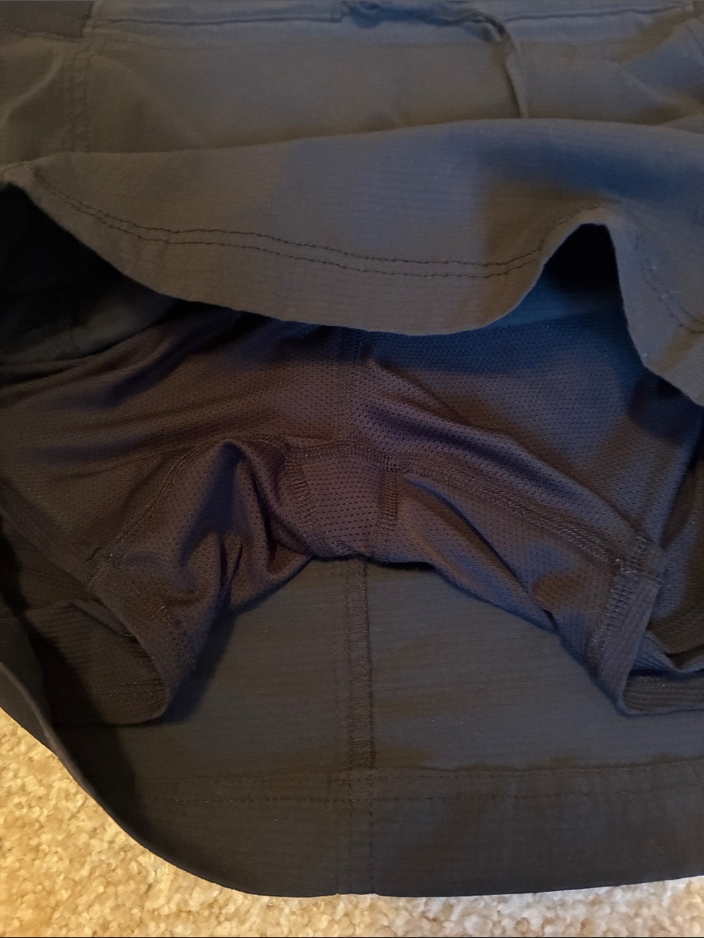 Athleta Trekkie Skort Black zip pockets Sz 10 - Picture 5 of 8